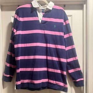 Polo by Ralph Lauren Navy and Pink Rugby Size Medium